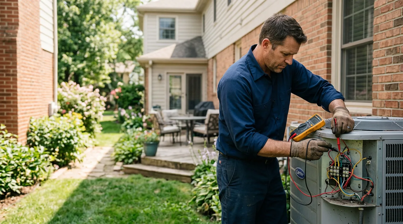 HVAC technician working near Garber, IA